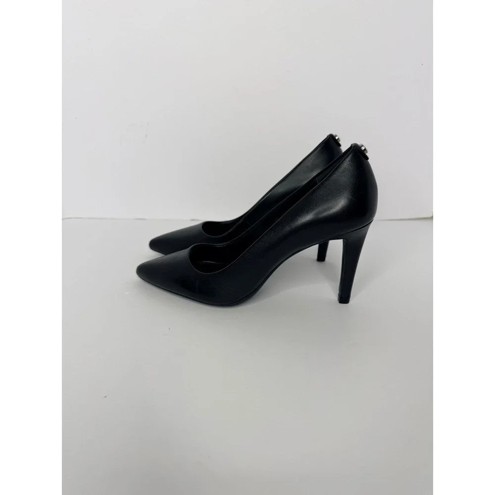 Michael Kors Leather Pumps Womens 5M Black Pointed Toe Stiletto Heel Career